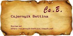 Csjernyik Bettina névjegykártya