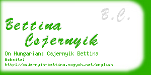 bettina csjernyik business card